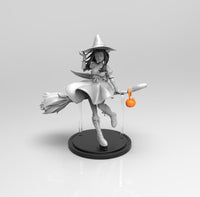 E372 - Anime character design, The Ura witch waifu statue, STL 3D model design print download files