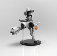 E372 - Anime character design, The Ura witch waifu statue, STL 3D model design print download files