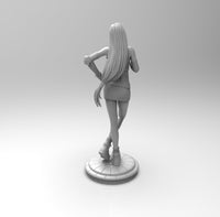 E428 - Games waifu character design, The Tifah character art design statue, STL 3D model design print download files