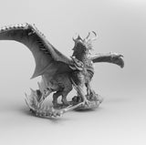 B083 - Gold Dragon, dragon creature design , STL 3D model design print