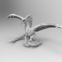 B083 - Gold Dragon, dragon creature design , STL 3D model design print