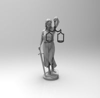 E991 - Legendary character design, The Lady of Justice, STL 3D model design print download files