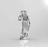 E991 - Legendary character design, The Lady of Justice, STL 3D model design print download files