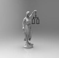 E991 - Legendary character design, The Lady of Justice, STL 3D model design print download files