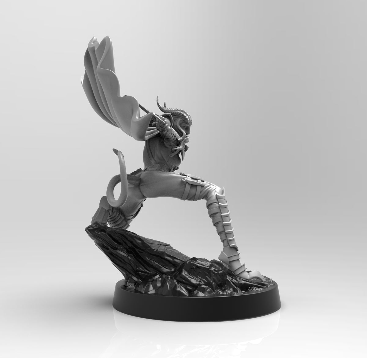 A474 - Character design, The female rogue statue, STL 3D model design ...