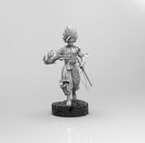 E998 - Samurai character design, The Gohun with katana statue, STl 3D model design print download files