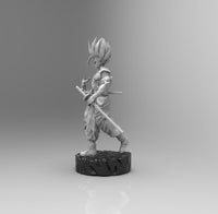 E998 - Samurai character design, The Gohun with katana statue, STl 3D model design print download files