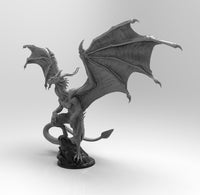 A482 - Legendary dragon design, The Dragon of Paradin statue, STL 3D model design print download file