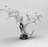 A482 - Legendary dragon design, The Dragon of Paradin statue, STL 3D model design print download file