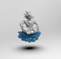 A486 - Anime character design, the Sun Wu kong with flying cloud, STL 3D model design print download files