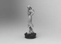 A221 - Games character design, FF standard pose Aerith statue, STL 3D model design print download file