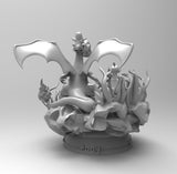 E394 - Anime character design, The Dragon anime character statue, STL 3D model design print download files