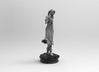 A221 - Games character design, FF standard pose Aerith statue, STL 3D model design print download file