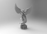 A227 - Games character design, Female Saint Angel Warrior, STL 3D model design print download files