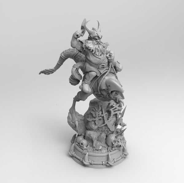 A092 - Golden Axe Fanart Dwarf on Chickenleg, STL 3D model design print