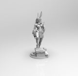 E415 - Games character design, The Rabbt frans character ranger statue, STL 3D model design print download files