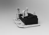 A234 - Female Character design, The office girl with sofa, STL 3D model design print download file