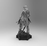 E247 - Games character design, The Aloy Robot hunter statue, STL 3D model design print download files