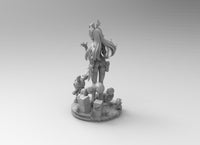 A231 - Games character design, THe Genshin Amber girl, STL 3D model design print download file