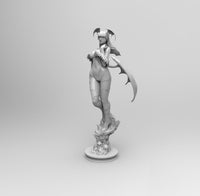 E492 - Games Character design, The Moriggan bat girl statue, STl 3D model design print download files