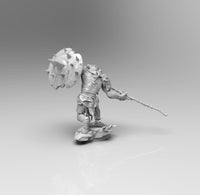 A250 - Legendary creature design, The Dog with spear / axe statue, STL 3D model design print download files