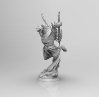 A250 - Legendary creature design, The Dog with spear / axe statue, STL 3D model design print download files