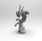 A250 - Legendary creature design, The Dog with spear / axe statue, STL 3D model design print download files