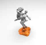 E507 - Comic character design statue, The Rogie and CM fighting scene statue, STL 3D model design print download files