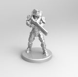 A128 - Cybertroops Gunner, Sci - Fi Warrior character design, STL 3D model design printing files