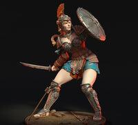 A072 - Legendary character design, The Greek Female Warrior , STL 3D model design print download files